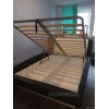 Кровать 1400 из экокожи с подъёмным механизмом «Мальта» Чёрно - Белый